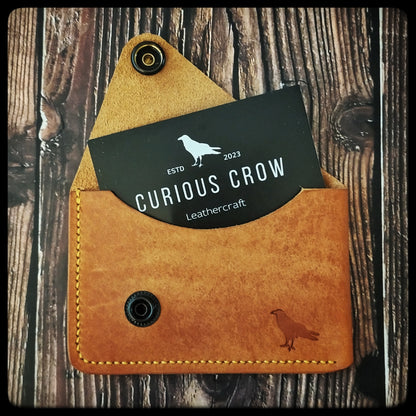 The Sparrow - Minimalist Leather Pocket Wallet / Card Holder