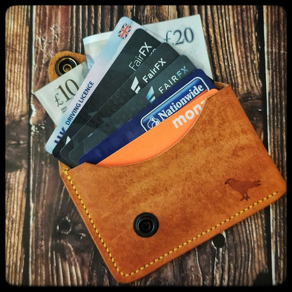 The Sparrow - Minimalist Leather Pocket Wallet / Card Holder