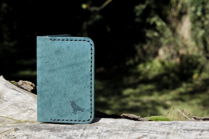 The Baron - Leather Bi-fold Card Holder (Blue)