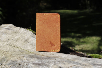 The Baron - Leather Bi-fold Card Holder (Orange)