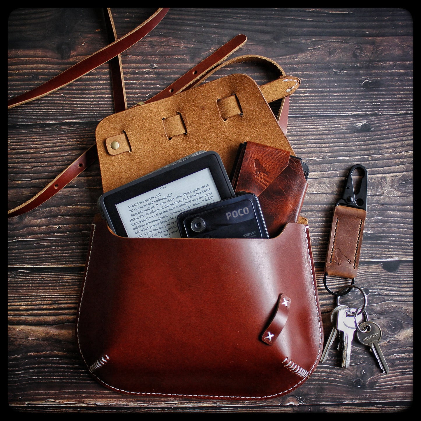 Handcrafted Leather Cross-Body Bag