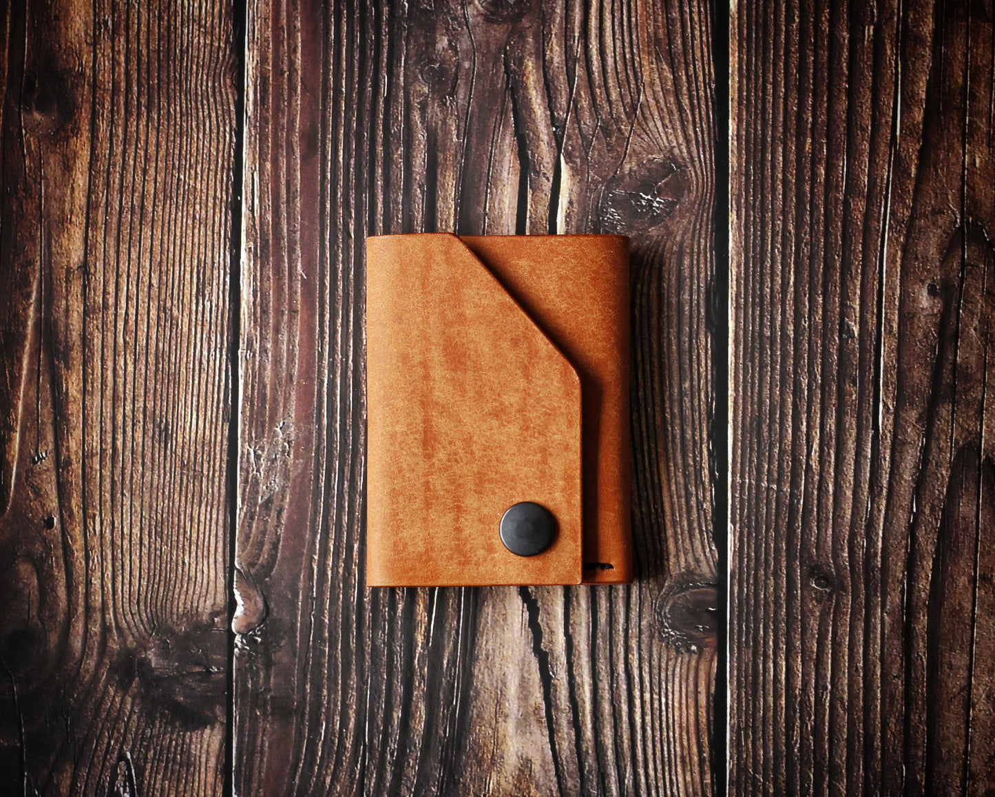 The Shroud - Minimalist Leather EDC Wallet - Olmo Orange