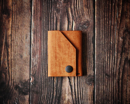 The Shroud - Minimalist Leather EDC Wallet - Olmo Orange