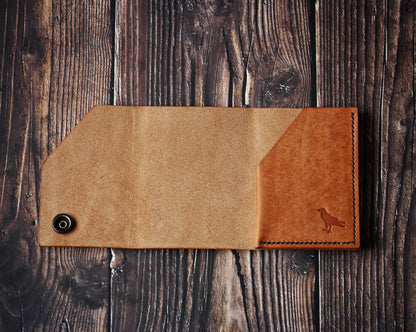 The Shroud - Minimalist Leather EDC Wallet - Olmo Orange