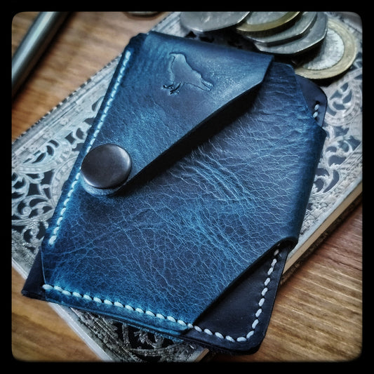 The Scout - Ortensia Blue - Italian Leather EDC Wallet