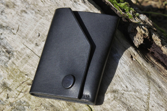 The Shroud - Minimalist Leather EDC Wallet - Black