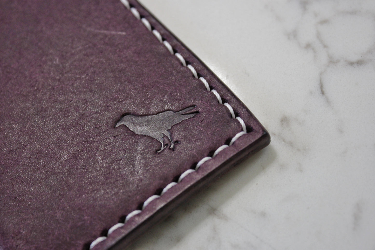 The Shroud - Minimalist Leather EDC Wallet - Prugna Purple