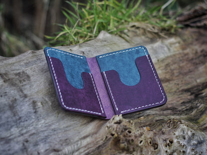 Swarm - Leather Bifold Wallet - Blue & Purple